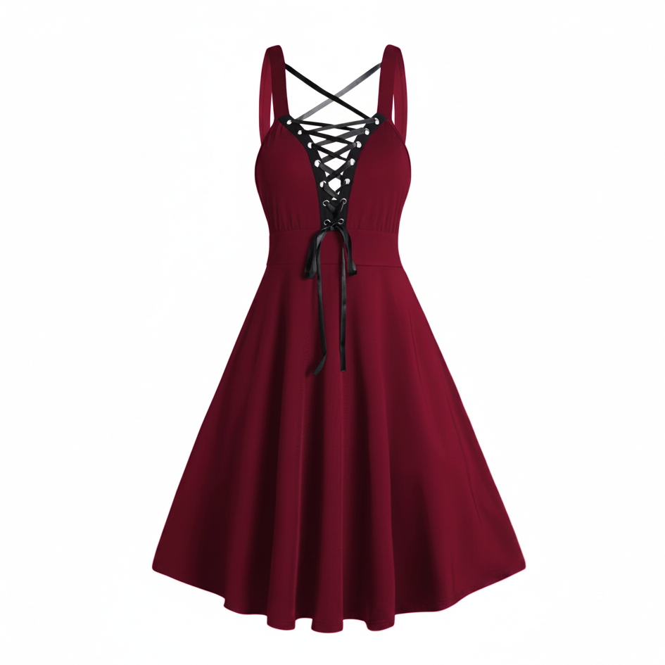 Goth Dress Red Color