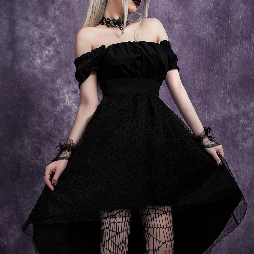 goth graduation dress Gothic Style:04500 so it will not Floor-length skirt Edina Satin Mini Dress