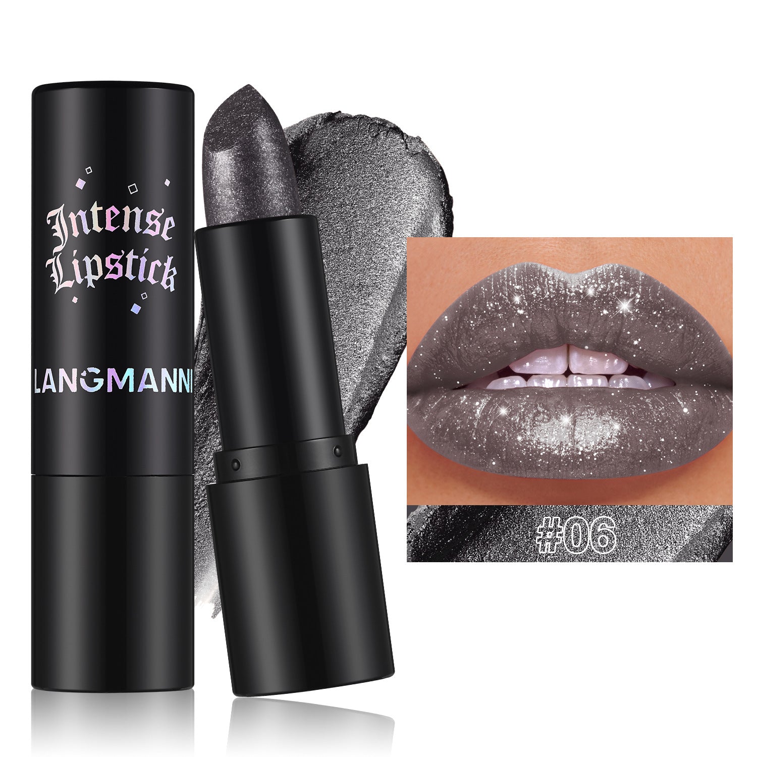 Gothic Gray Lipstick Shimmering