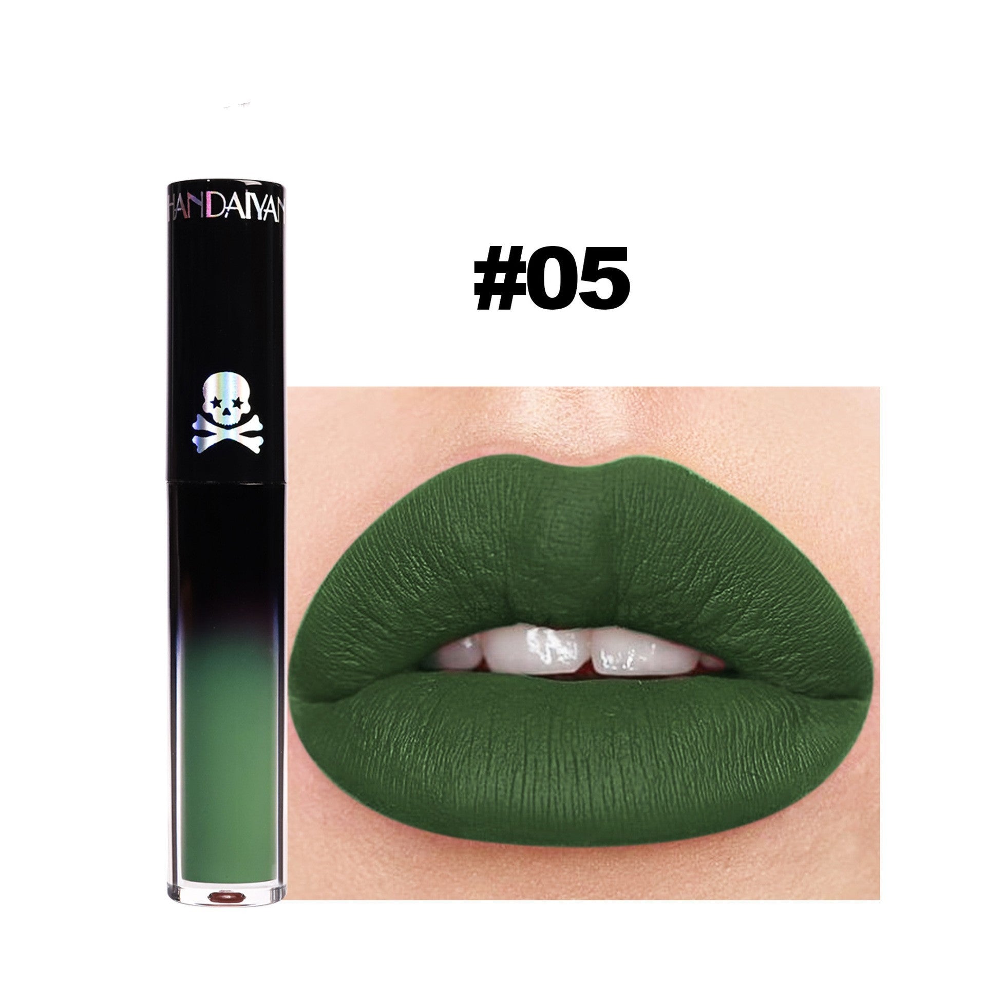 Dark Neon Lipstick green goth
