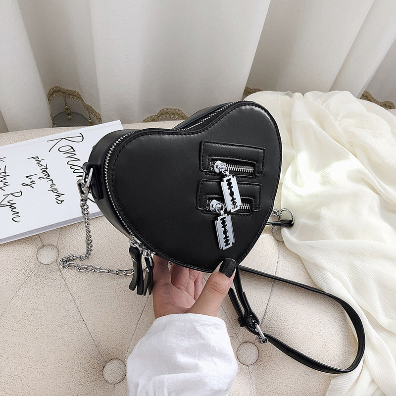 Gothic Heart Bag with Razor Blades