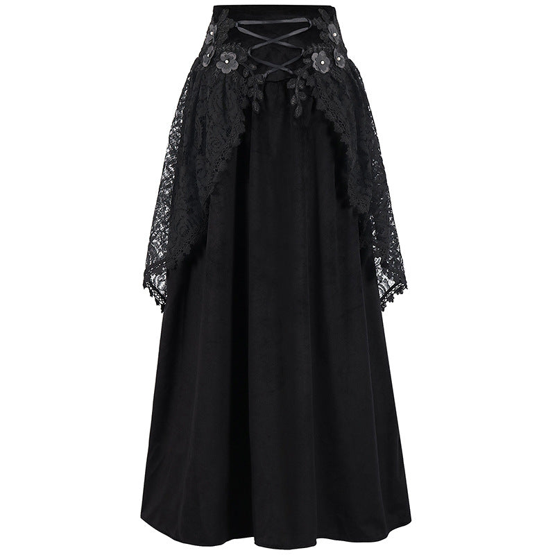 Gothic Lace Up Corset Skirt