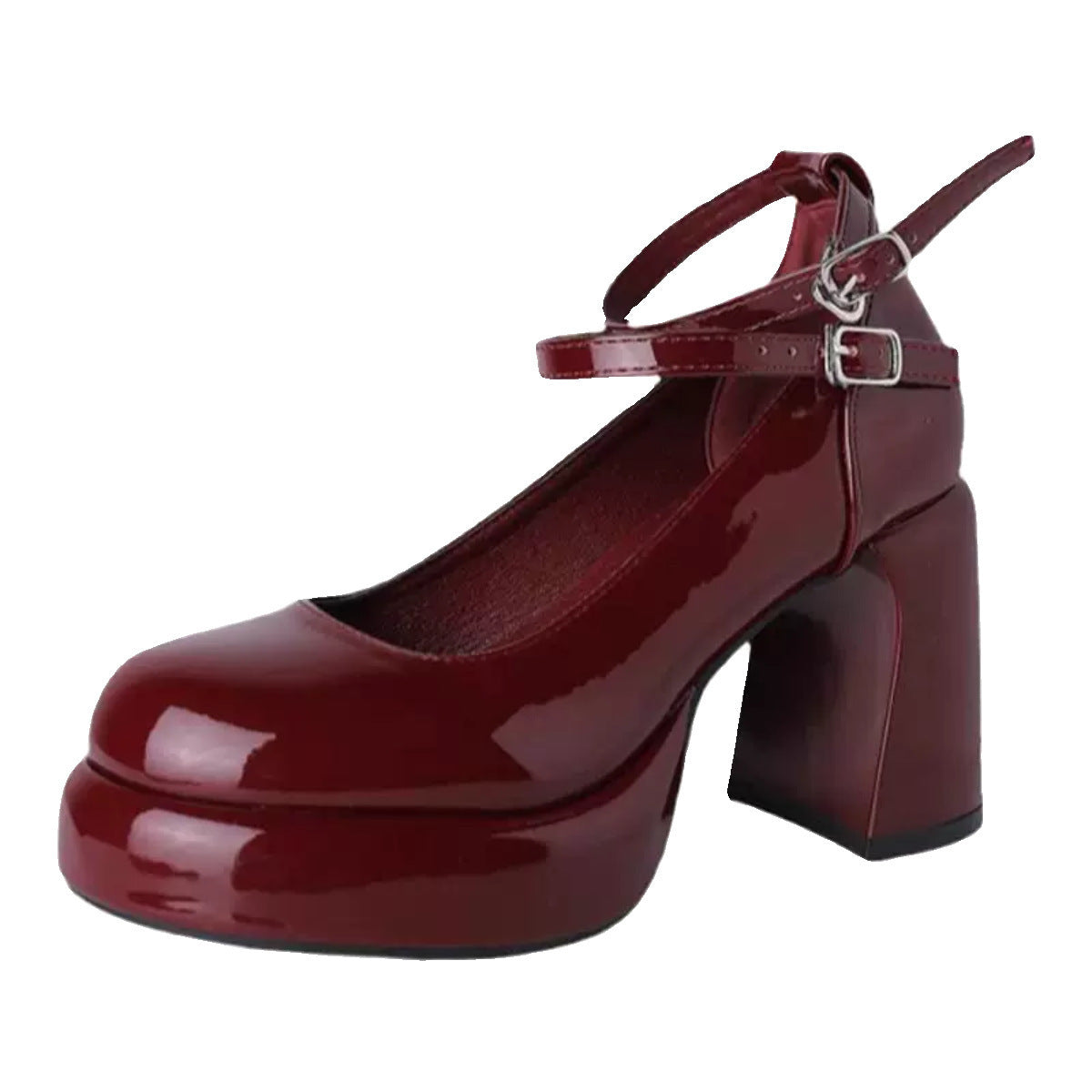 Gothic Mary Jane Heels red