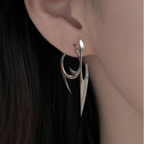 Gothic Metal Spiky Earrings