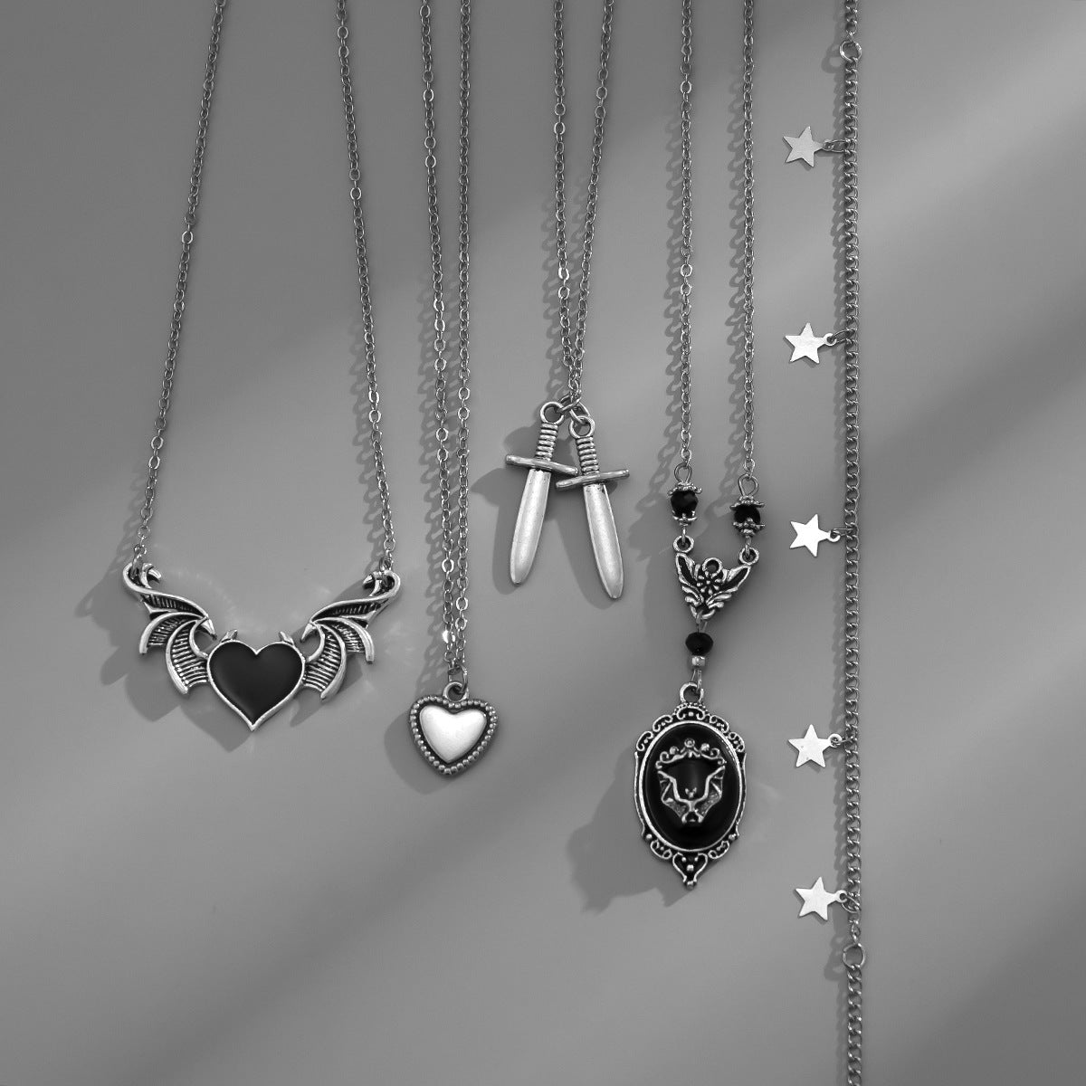 Gothic Necklace Set 5 Pieces