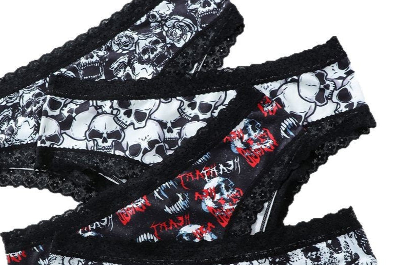 Gothic Panties Skull Pattern