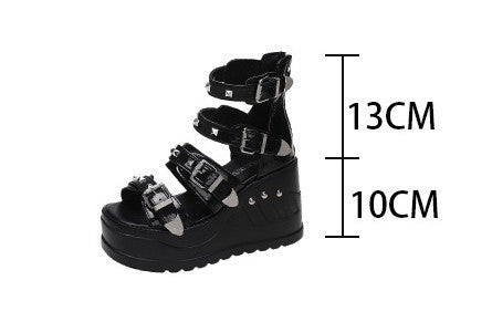 Goth Platform Sandals Womens