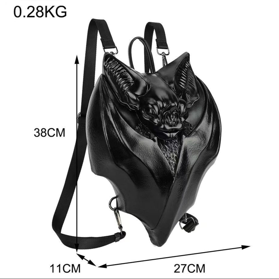 Gothic Realistic Black Bat Shaped Bag womens