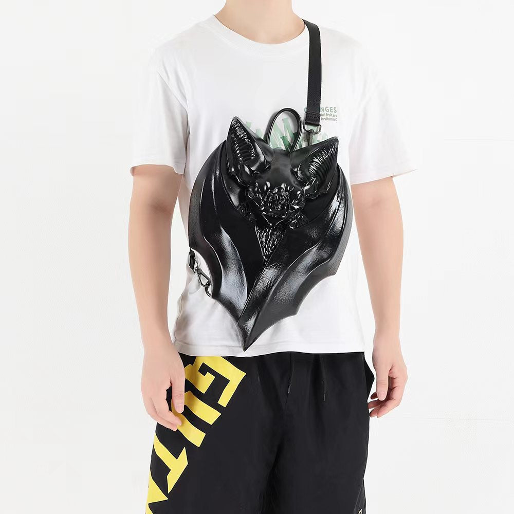 Gothic Realistic Black Bat Shape Bag unisex