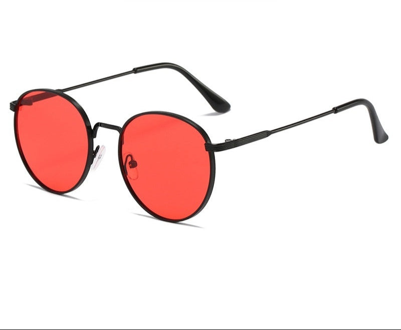 Gothic Red Lens Sunglasses Casual