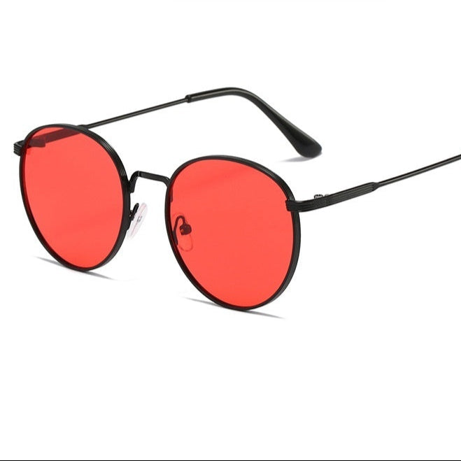 Gothic Red Lens Sunglasses Casual