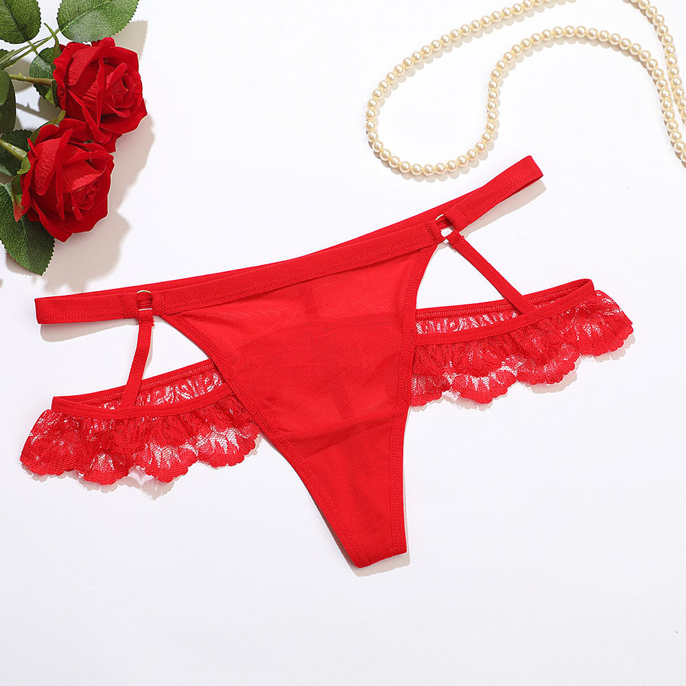 Gothic Sexy Garter Thong red