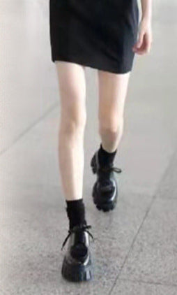 Gothic Shiny Leather Shoes Vegan Leather