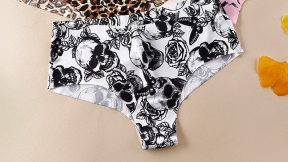 Gothic Skull Panties Womens
