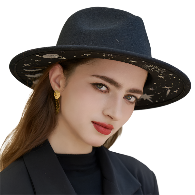 Gothic Sun Hat Witchy Moon