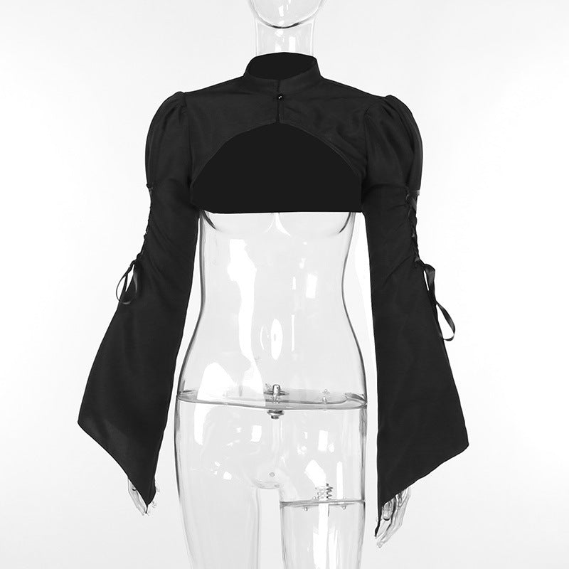 Gothic Shrug Black with Bell Sleeves