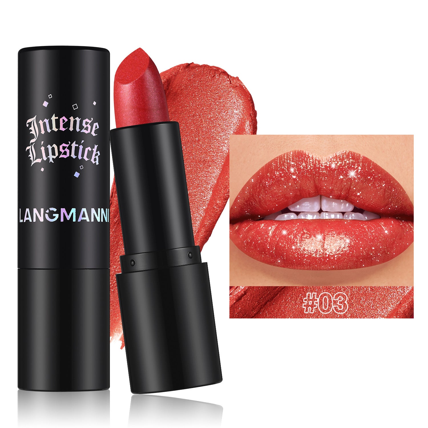 Gothic red Lipstick Shimmering