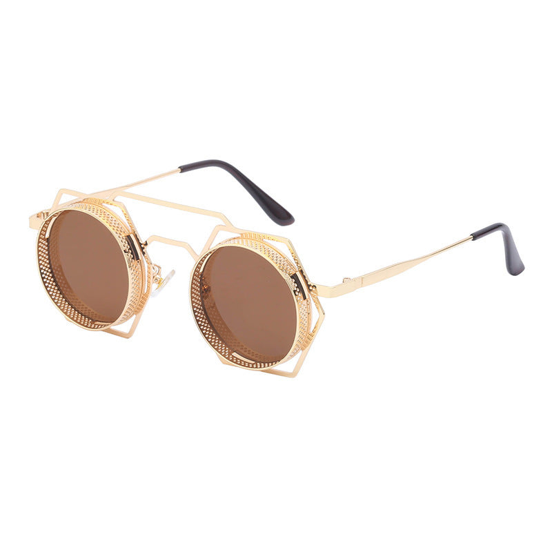 Gray Geometric Gothic Sunglasses