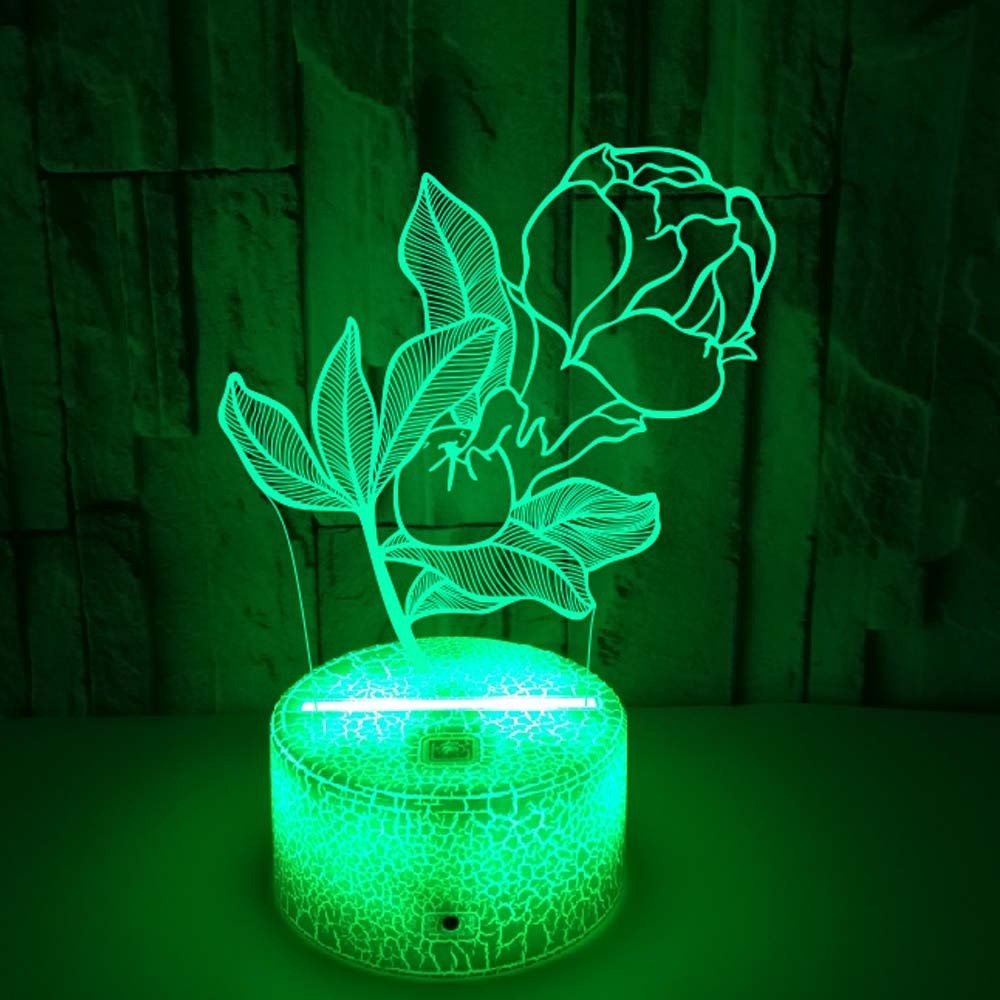 Green Flower Hologram Light