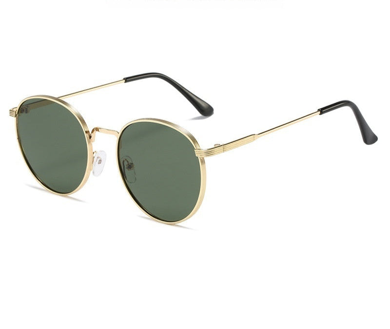 Green Goth Sunglasses Thin Frame