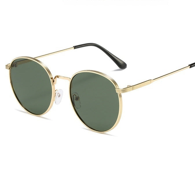 Green Goth Sunglasses Thin Frame