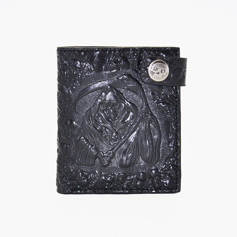 Grim Reaper Wallet Black Leather
