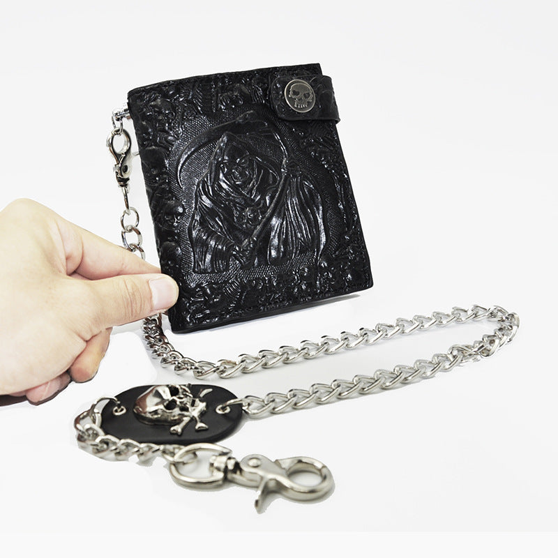 Grim Reaper Wallet Black vegan Leather
