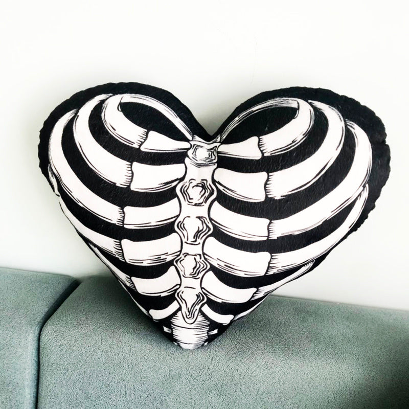 Heart Skeleton Pillow