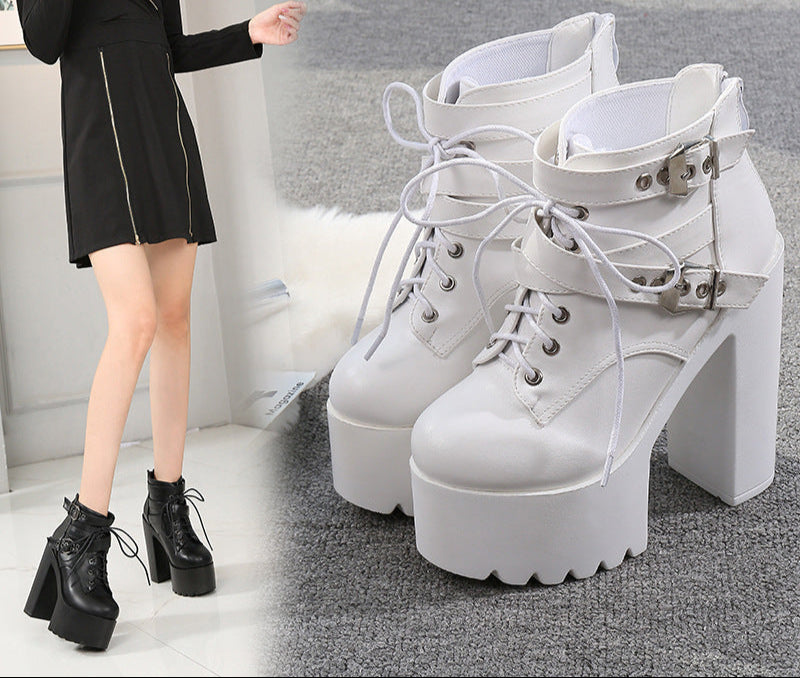 goth oasis shop High Heel Platform Ankle Boots 5 Inches Womens