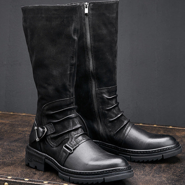 High Leather Boots for Men