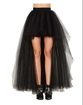 High Low Black Bubble Skirt