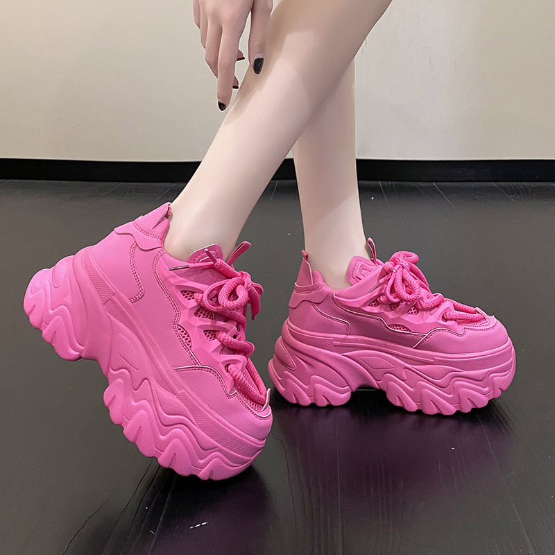 High Platform Gothic Sneaker Shoes pink