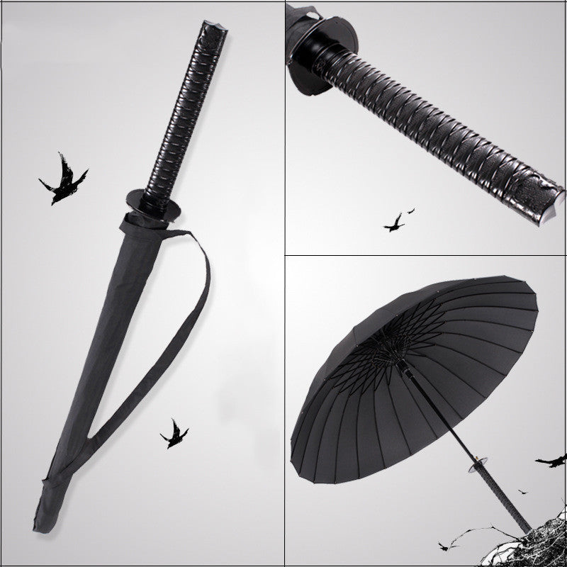 Katana Sword Handle Umbrella black
