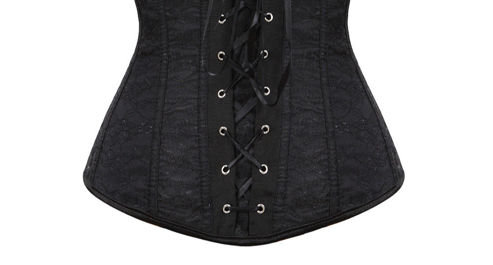 Lace Up Black Corset Top Casual Goth