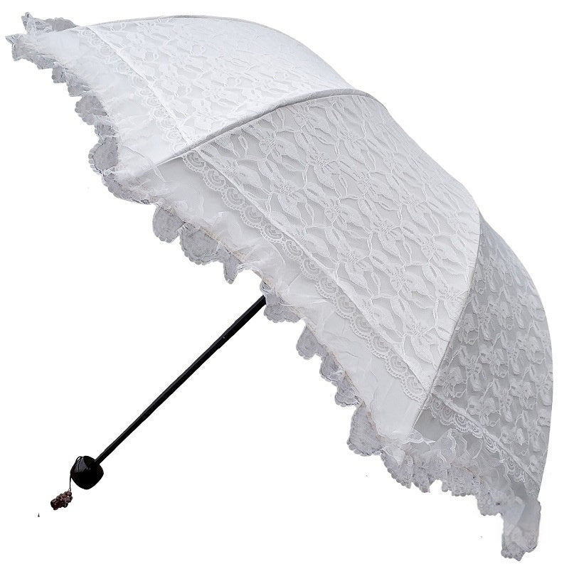 Large Goth Parasol Lace Sun Umbrella