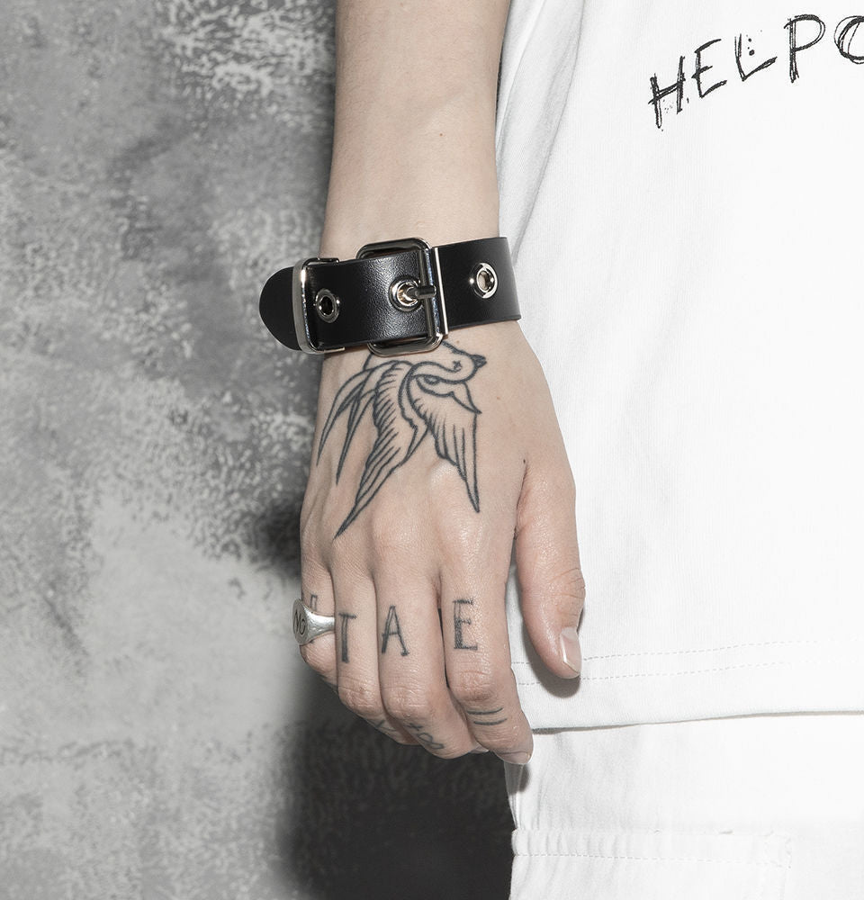 Leather Buckle Belt Bracelet for Men