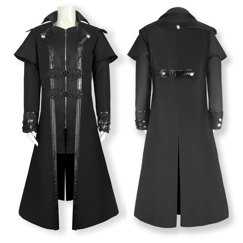 Long Black Gothic Coat Jacket