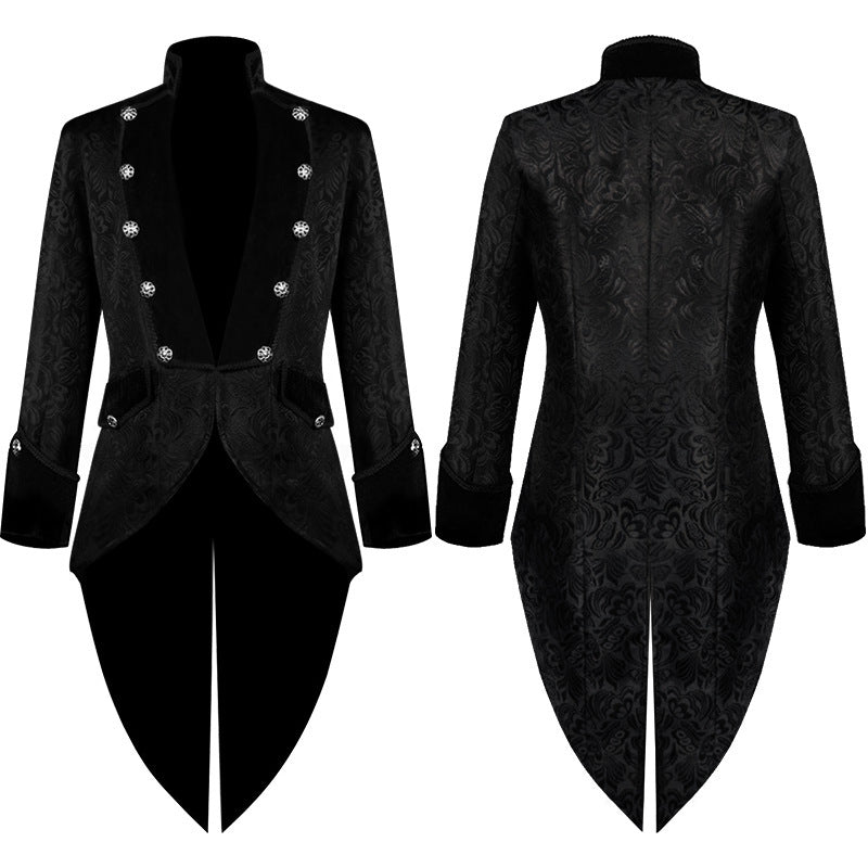 Gothic Tuxedo Coat - Medieval Punk Velvet