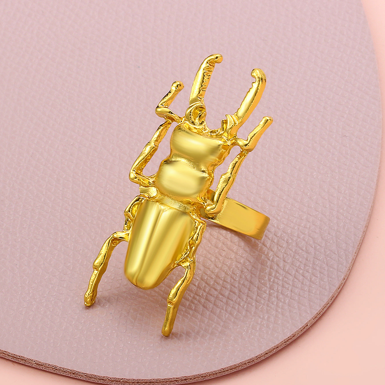 goth Metal Beetle Ring