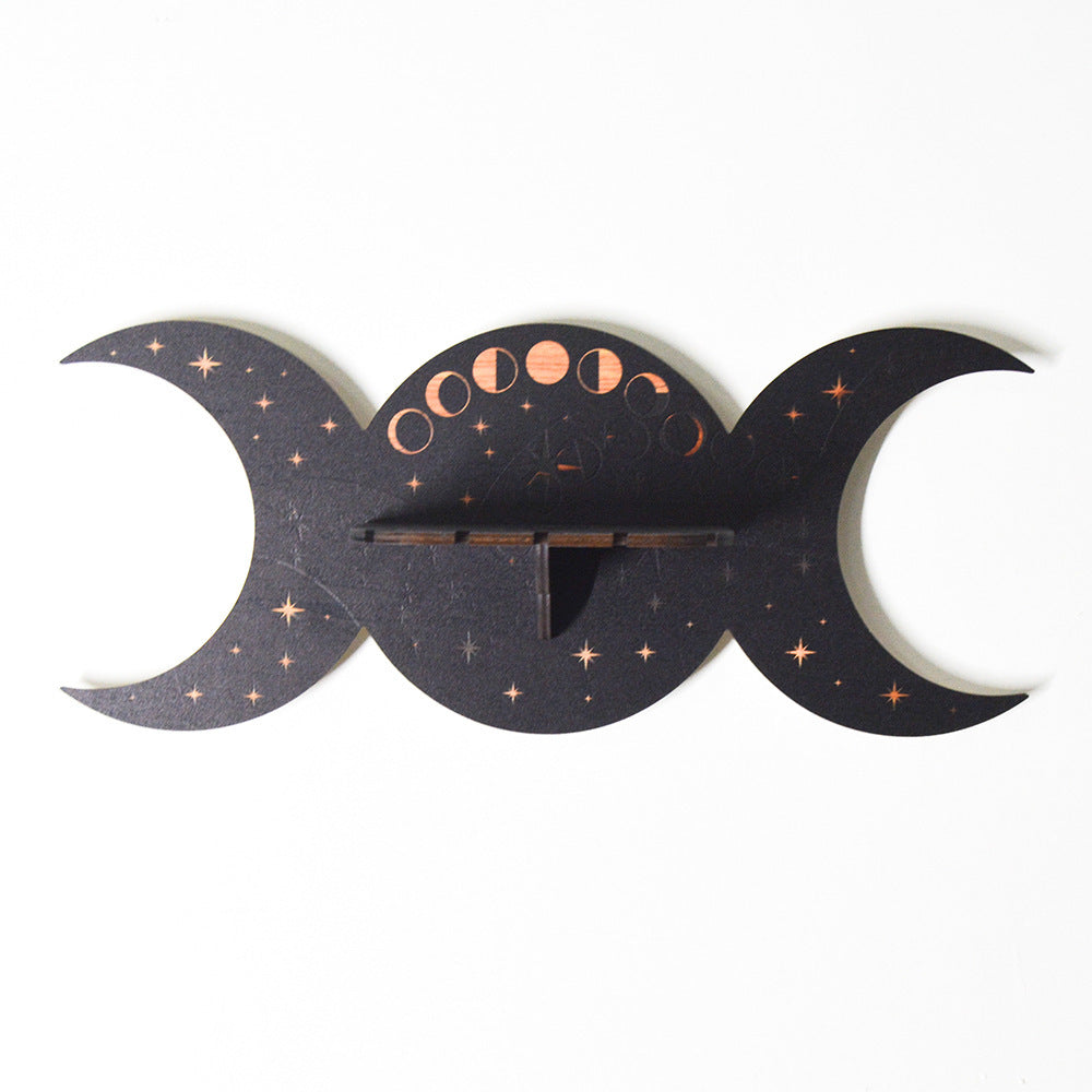 Moon Phase Cycle Witchcore Shelf for Wall