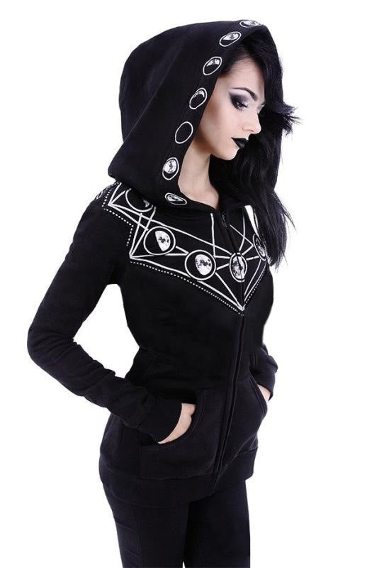 Moon Phases Hoodie Jacket