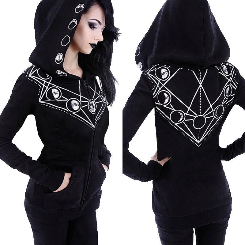 cardigan Moon Phases Hoodie Jacket