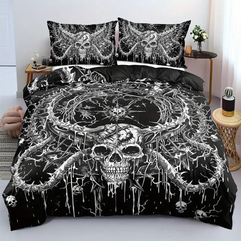 Octopus Skull Quilt Cover Set