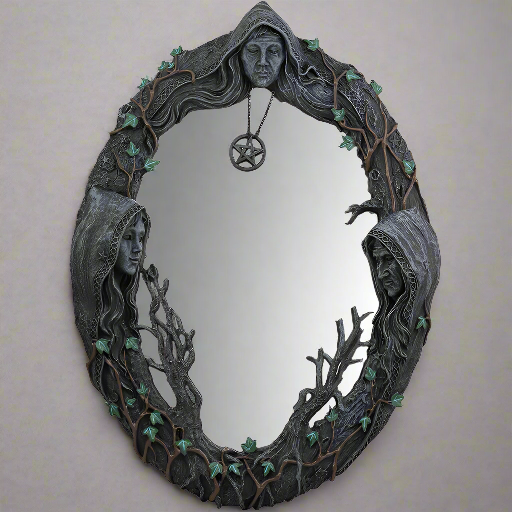 Occult Magic Pentagram Witch Mirror
