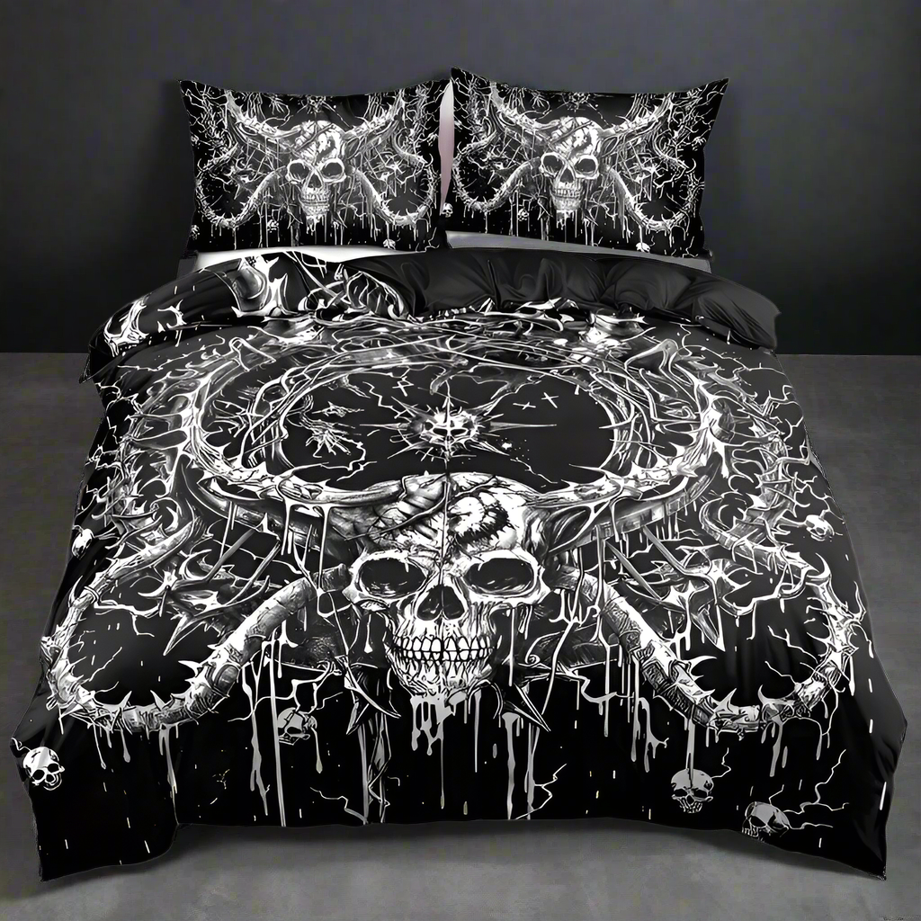 Octopus Skull Quilt Cover Set