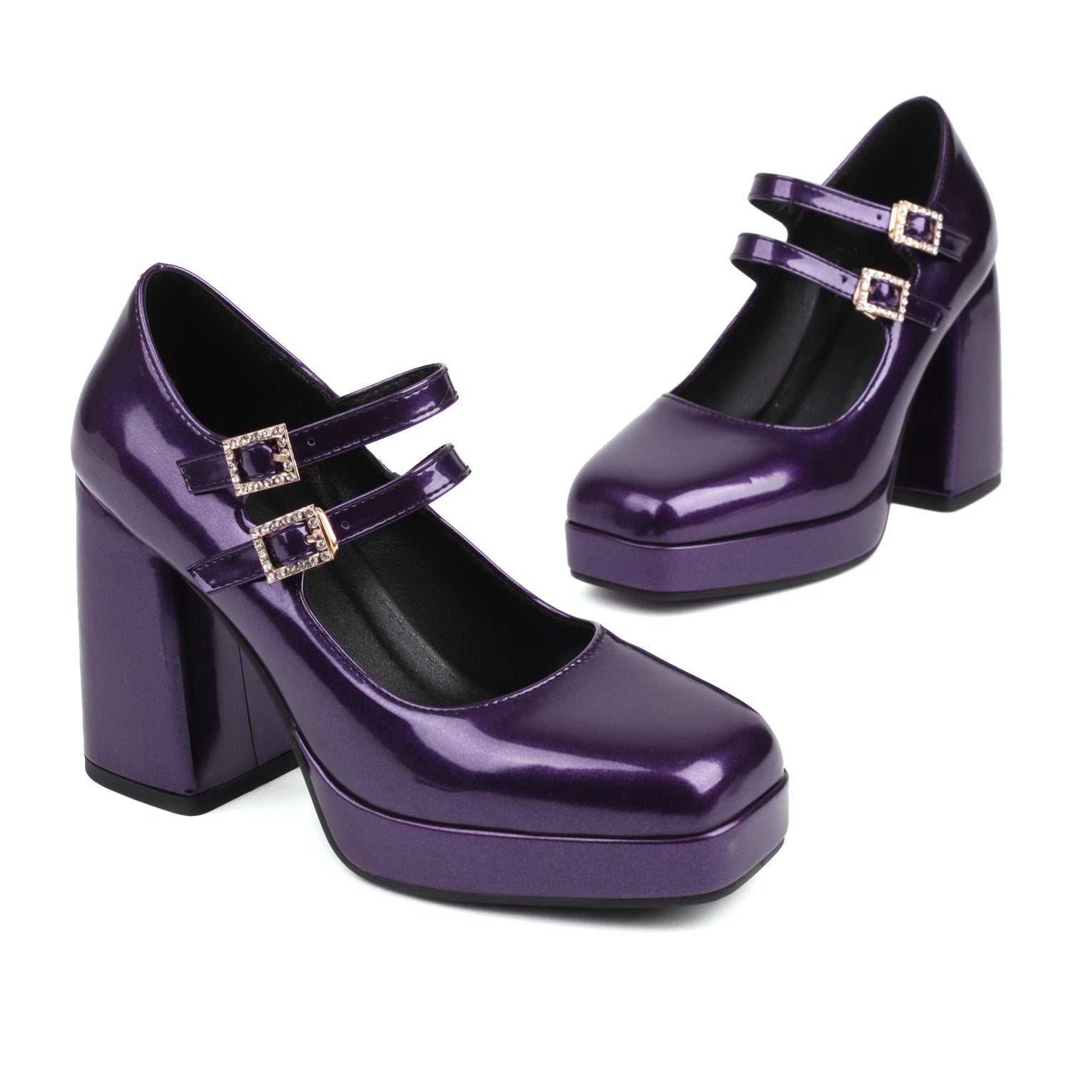 Office Chic Goth Heels purple
