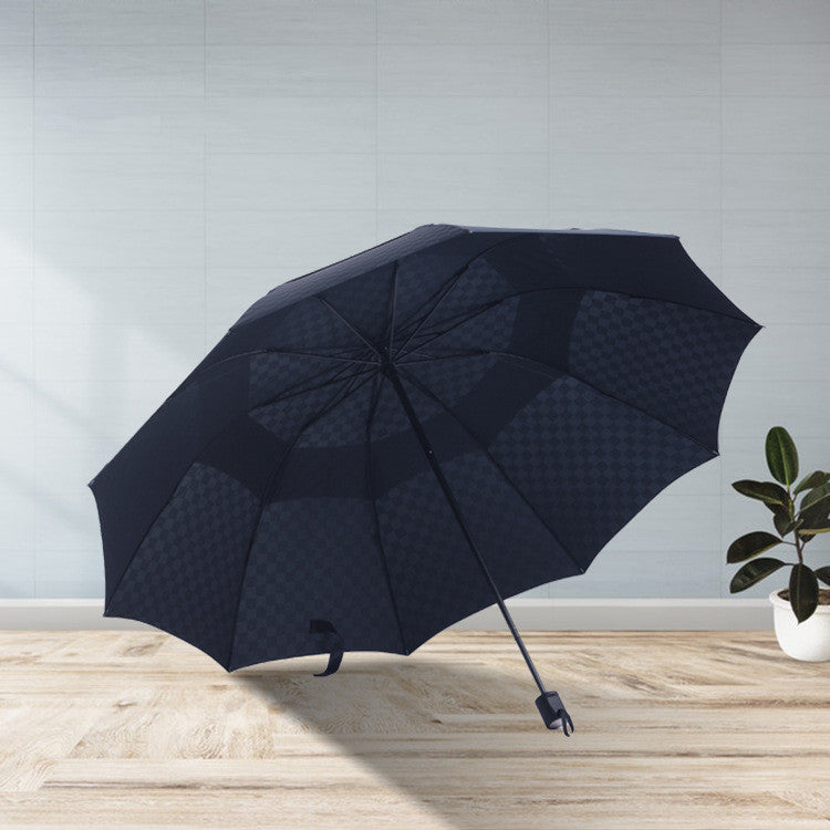 Plaid Black Goth Umbrella black