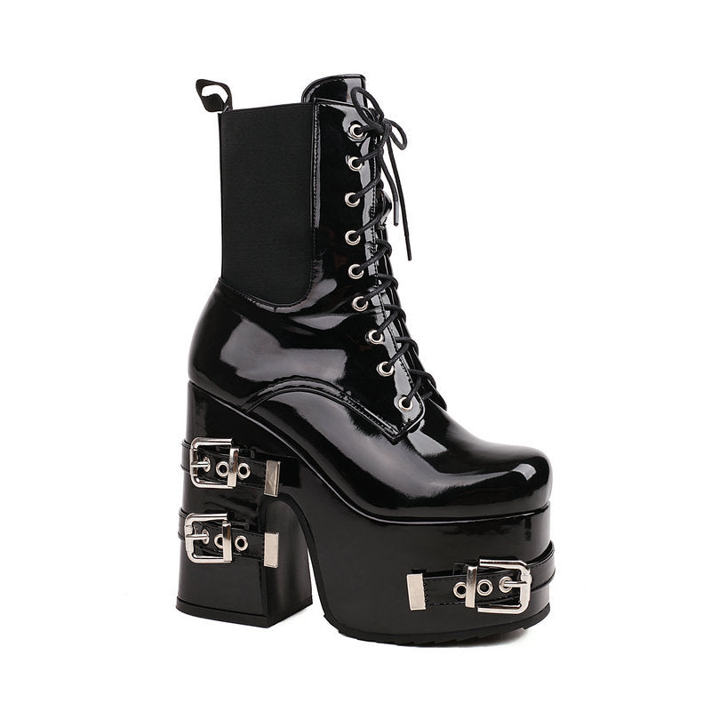 Platform Boots Goth with High Heels