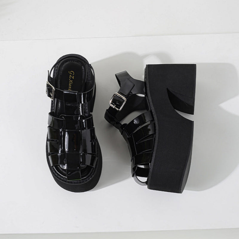 Summer Chunky Platform High Heel Sandals Gothic