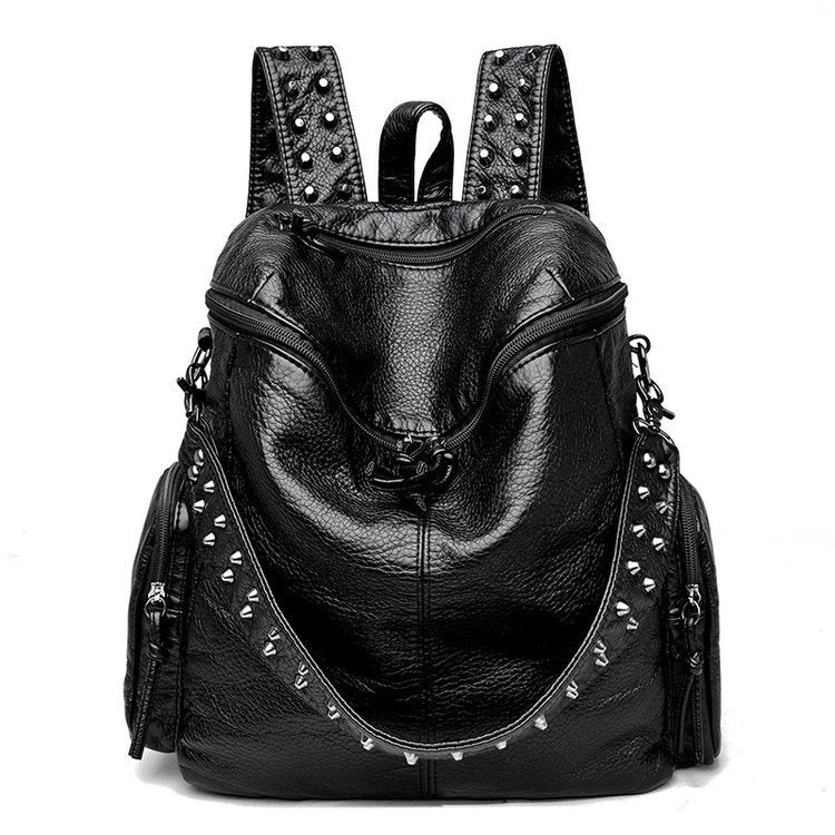 Black Studded Rucksack MICHAEL KORS Abbey Medium Studded Black Pebbled Leather Backpack! Black Studded Rucksack MICHAEL KORS Abbey Medium Studded Black Pebbled Leather Backpack!